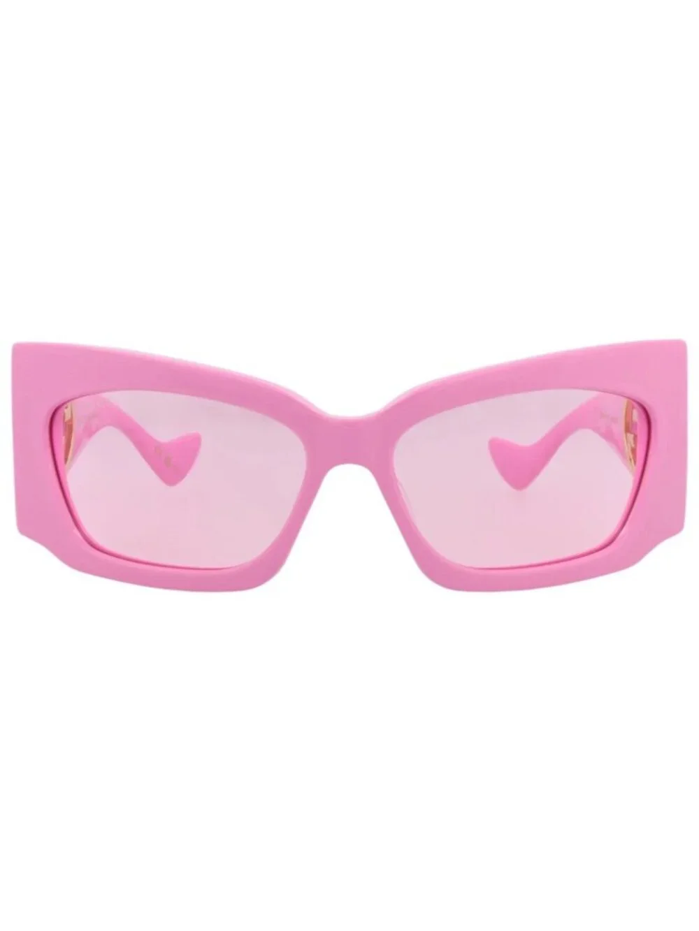 New Gucci Women's Sunglasses Shield Wrap Recycled Acetate Frame Pink Pink Pink